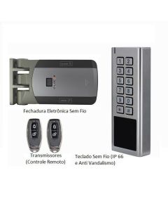 Fechadura Eletrônica GCA 35 - Sem Fio / A Prova de Água (IP-66) / Porta Correr / Controle Remoto