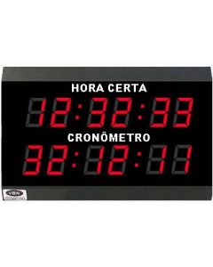 Relógio Digital e Cronômetro (Progressivo / Regressivo) - HMS 4” – 6 dígitos - 60 metros Visão 