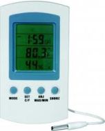 Termo Higrômetro Digital com Cabo extensor - 1566-1 - Com aferição INMETRO