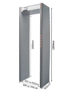 Detector de Metais Mettus DX - 3 / 4 / 6 / 8 / 11 Zonas – Modelo Portal (sensibilidade moderada)