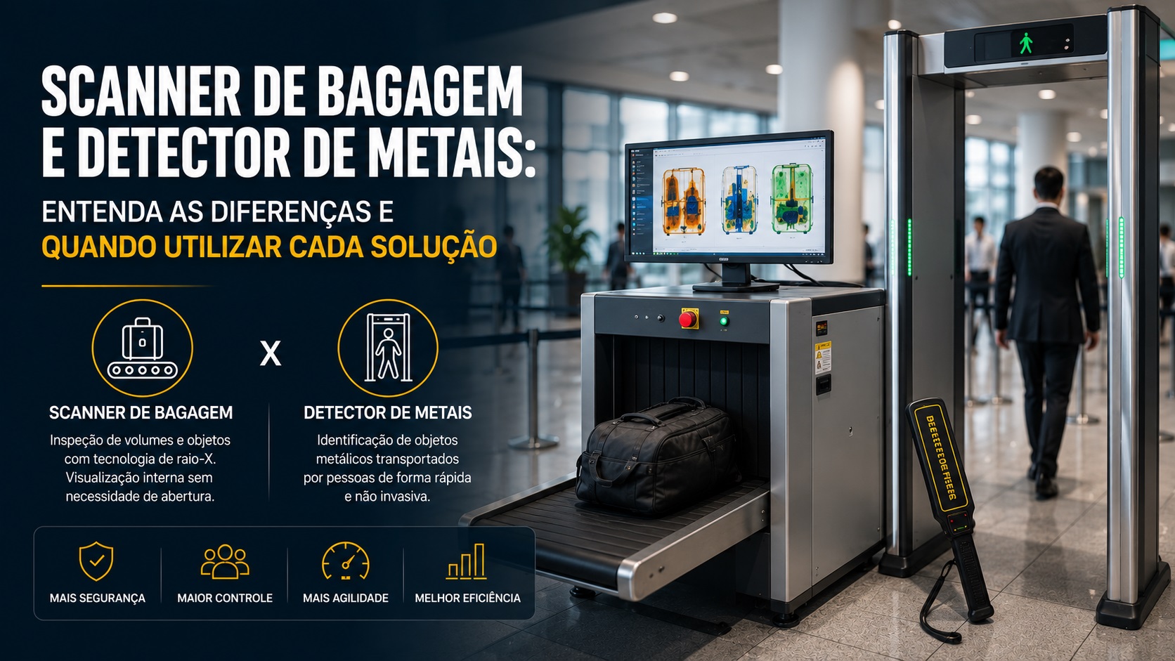 Scanner de Bagagem e Detector de Metais: Entenda as Diferenças e Quando Utilizar Cada Solução